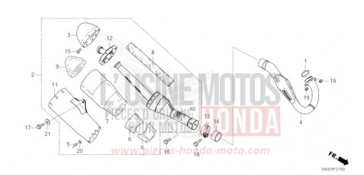 SILENCIEUX D'ECHAPPEMENT CRF450RWES de 2025